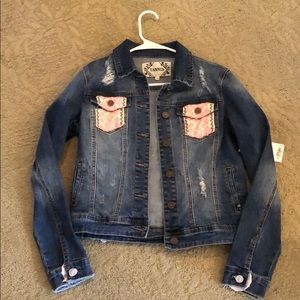 New! TANNIS Jean jacket with embroidered design!